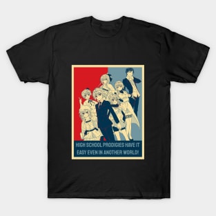 choyoyu high school prodigies have it Easy Even in another world! anime poster T-Shirt